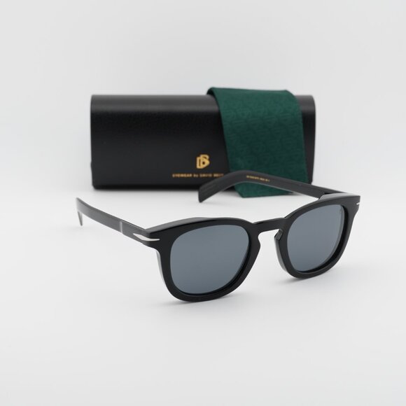 David Beckham DB 7030/S 0807 T4 Square Sunglasses - Black/Silver Mirror - Picture 7 of 9